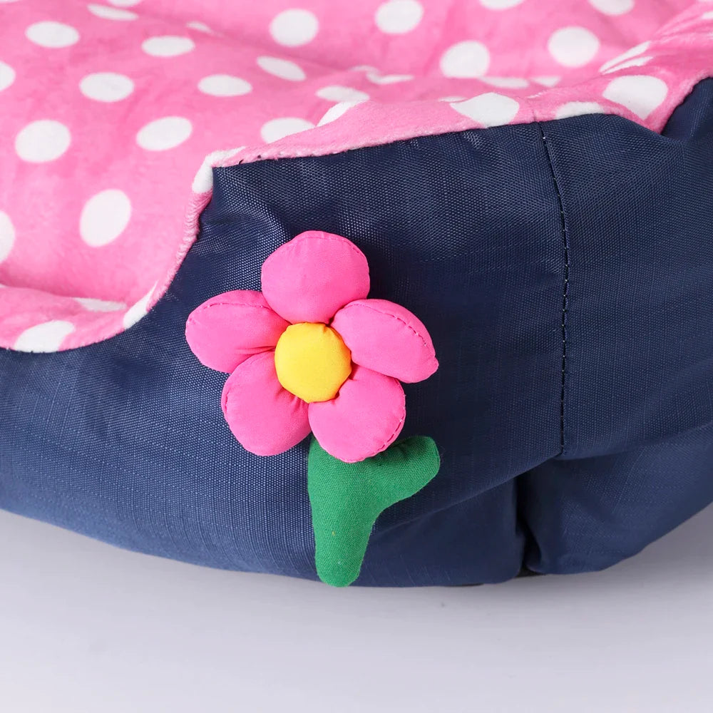 Square Large Dog Bed All Season Flower Soft Small Sofa Kennel for Puppy Mattress Spot Medium Pet Bed