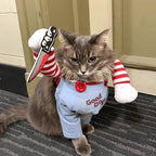 Halloween Dog Costumes Funny Pet Clothes Adjustable Dog Cosplay Costume Sets Novelty Clothing Pug