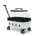 Transparent Pet Suitcase Large Capacity Cat Carry Portable Cat Stroller for Traveling Comfortable Breathable