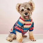 Autumn and Winter Cat and Dog Clothes Cute Striped Plush Polyester Sweatshirt Pet Clothes Durable