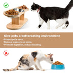 Raised Cat Feeder 3 Bowls in 1 Feeding & Watering Supplies 15° Raised Puppy 3 Stainless Steel Bowls